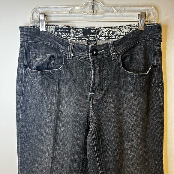 ANA Modern Bootcut‎ Black Jeans Size 8 Ultra Tall Mid Rise Cowgirl Rodeo Denim - Picture 3 of 7